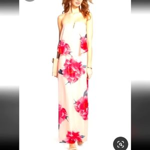 Way In Strapless Pop Over Maxi Dress.